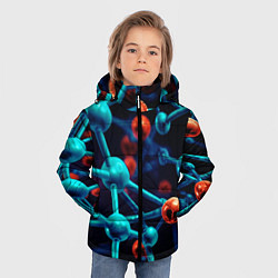 Куртка зимняя для мальчика Молекулы под микроскопом, цвет: 3D-черный — фото 2