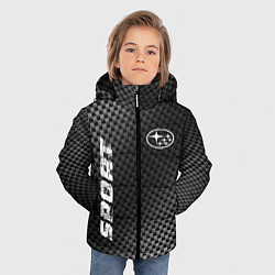 Куртка зимняя для мальчика Subaru sport carbon, цвет: 3D-черный — фото 2
