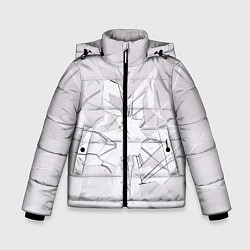 Куртка зимняя для мальчика Белое разбитое стекло, цвет: 3D-светло-серый