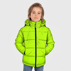 Куртка зимняя для мальчика Яркий салатовый с лёгким затемнением, цвет: 3D-светло-серый — фото 2