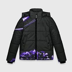Зимняя куртка для мальчика Неоновый фиолетовый цветок в темноте