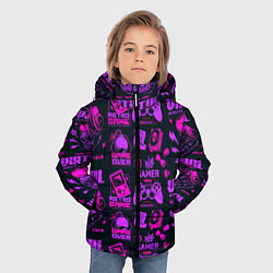Куртка зимняя для мальчика Virtual reality lettering, цвет: 3D-светло-серый — фото 2