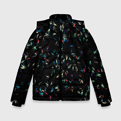 Куртка зимняя для мальчика Симфония перьев, цвет: 3D-черный