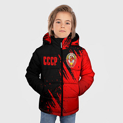 Куртка зимняя для мальчика СССР - черно-красный, цвет: 3D-черный — фото 2