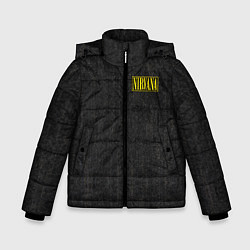 Куртка зимняя для мальчика Нирвана на спине, цвет: 3D-светло-серый
