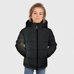 Куртка зимняя для мальчика Звездный космос темно-синий, цвет: 3D-красный — фото 2