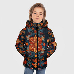 Куртка зимняя для мальчика Текстуры в славянском стиле, цвет: 3D-светло-серый — фото 2