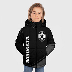 Куртка зимняя для мальчика Borussia sport на темном фоне вертикально, цвет: 3D-черный — фото 2