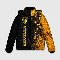 Куртка зимняя для мальчика Sevilla - gold gradient по-вертикали, цвет: 3D-черный