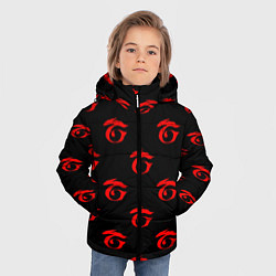 Куртка зимняя для мальчика Garena free fire mobile game logo, цвет: 3D-красный — фото 2