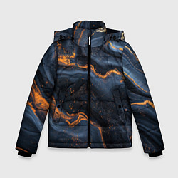 Куртка зимняя для мальчика Лакшери текстура с узорами, цвет: 3D-светло-серый