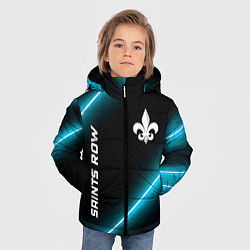 Куртка зимняя для мальчика Saints Row неоновые лампы, цвет: 3D-черный — фото 2