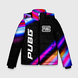 Куртка зимняя для мальчика PUBG speed game lights, цвет: 3D-черный