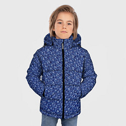 Куртка зимняя для мальчика Синий в мелкий рисунок, цвет: 3D-светло-серый — фото 2