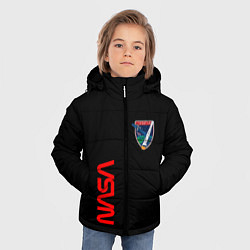 Куртка зимняя для мальчика Nasa space logo steel, цвет: 3D-красный — фото 2