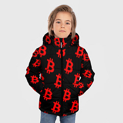 Куртка зимняя для мальчика Bitcoin red logo money, цвет: 3D-красный — фото 2