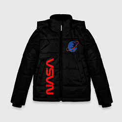 Куртка зимняя для мальчика Nasa космический бренд, цвет: 3D-красный