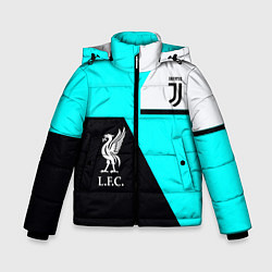 Куртка зимняя для мальчика Juventus x Liverpool geometry, цвет: 3D-красный