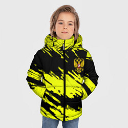 Куртка зимняя для мальчика Российская империя краски жёлтые, цвет: 3D-черный — фото 2