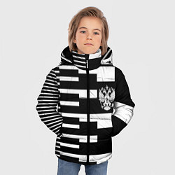 Куртка зимняя для мальчика Россия геометрия, цвет: 3D-черный — фото 2