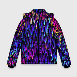 Куртка зимняя для мальчика Радужный дождь, цвет: 3D-черный