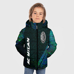 Куртка зимняя для мальчика AC Milan glitch blue, цвет: 3D-черный — фото 2