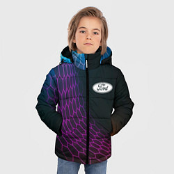 Куртка зимняя для мальчика Ford neon hexagon, цвет: 3D-черный — фото 2