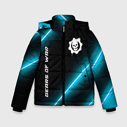 Куртка зимняя для мальчика Gears of War неоновые лампы, цвет: 3D-черный