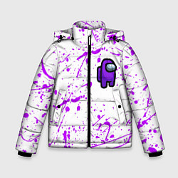 Куртка зимняя для мальчика Among us neon colors game, цвет: 3D-светло-серый