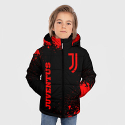 Куртка зимняя для мальчика Juventus - red gradient вертикально, цвет: 3D-черный — фото 2