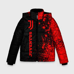 Куртка зимняя для мальчика Juventus - red gradient по-вертикали, цвет: 3D-черный