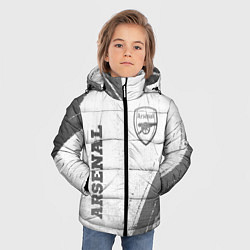Куртка зимняя для мальчика Arsenal - white gradient вертикально, цвет: 3D-черный — фото 2