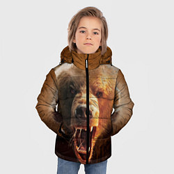 Куртка зимняя для мальчика Рык медведя, цвет: 3D-черный — фото 2