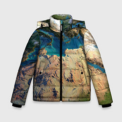 Куртка зимняя для мальчика Земля, цвет: 3D-черный