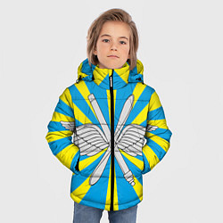 Куртка зимняя для мальчика Флаг ВВС, цвет: 3D-черный — фото 2