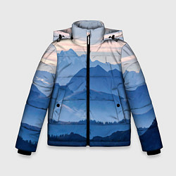 Куртка зимняя для мальчика Горы, цвет: 3D-светло-серый