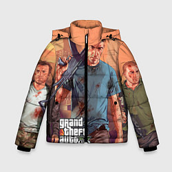 Куртка зимняя для мальчика GTA 5: Gangsta, цвет: 3D-светло-серый