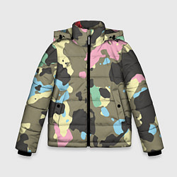 Куртка зимняя для мальчика Камуфляж: микс цветов, цвет: 3D-светло-серый