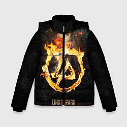 Куртка зимняя для мальчика Linkin Park: Burning the skies, цвет: 3D-черный