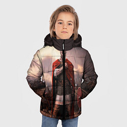 Куртка зимняя для мальчика Князь Святослав Игоревич, цвет: 3D-красный — фото 2
