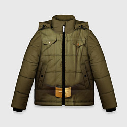 Куртка зимняя для мальчика Униформа солдата, цвет: 3D-светло-серый