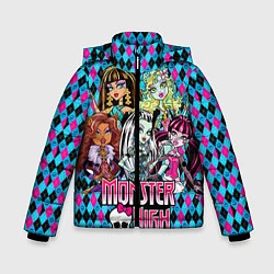 Куртка зимняя для мальчика Monster High, цвет: 3D-черный