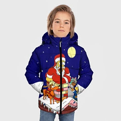 Куртка зимняя для мальчика Новый год у Симпоснов, цвет: 3D-светло-серый — фото 2