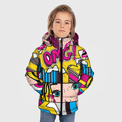 Куртка зимняя для мальчика POP ART, цвет: 3D-светло-серый — фото 2