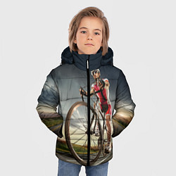 Куртка зимняя для мальчика Велогонщик, цвет: 3D-красный — фото 2