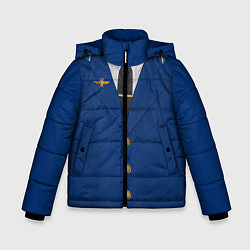 Куртка зимняя для мальчика Китель, цвет: 3D-черный