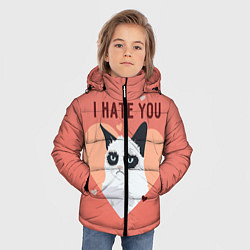 Куртка зимняя для мальчика I hate you, цвет: 3D-красный — фото 2