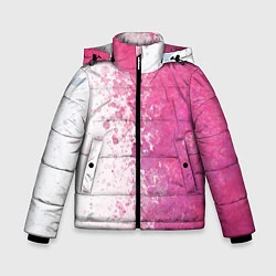 Куртка зимняя для мальчика Белый и розовый, цвет: 3D-черный