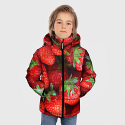 Куртка зимняя для мальчика Клубничная, цвет: 3D-красный — фото 2