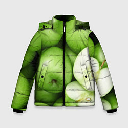Куртка зимняя для мальчика Яблочная, цвет: 3D-черный